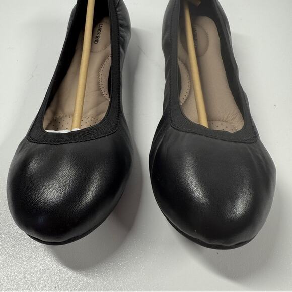 NIB • Lands End Women's Comfort Elastic Leather Ballet Size: 11W - Picture 4 of 9
